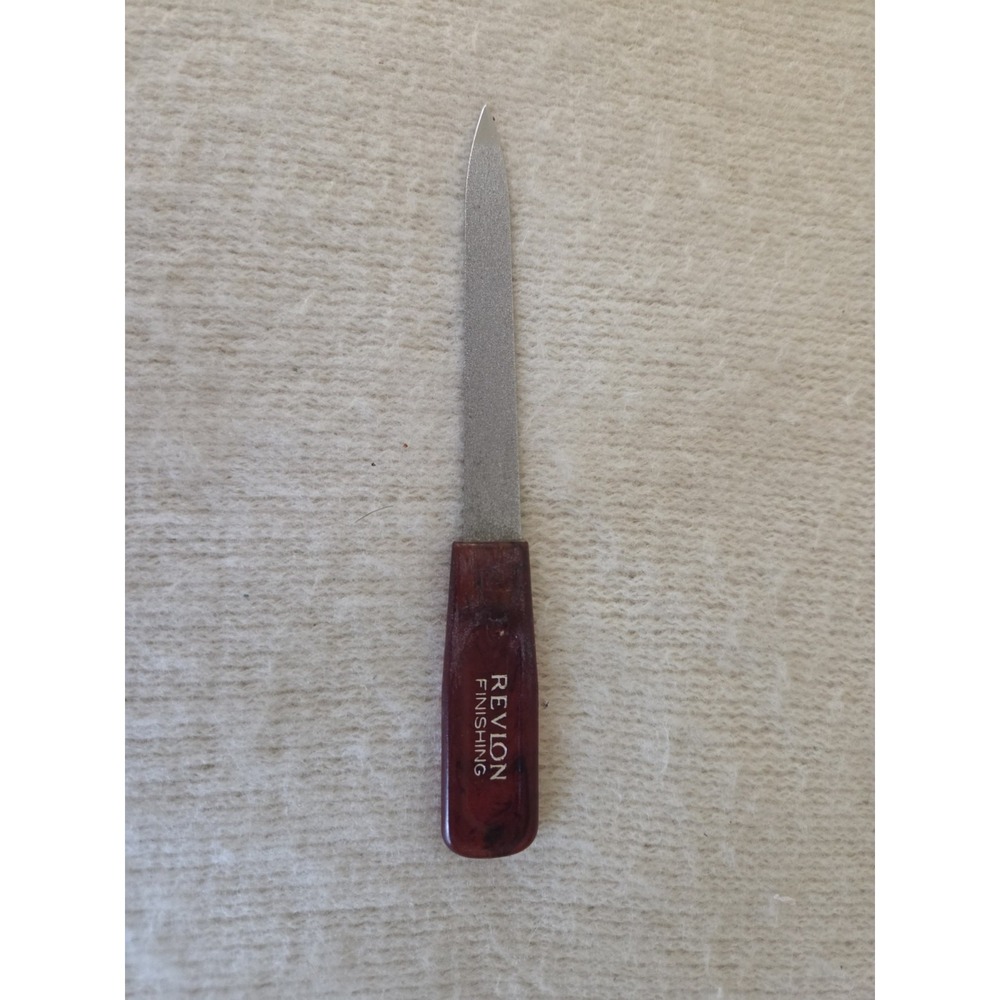 VTG Revlon Emery Board Nail File Shaping & Finishing Pocket Size Point Tip 5"